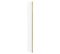 Balterley Drakelow Contemporary Bathroom 8mm Glass Wetroom Return Screen with Brass Profile, Brushed Brass, 1950 x 28 x 215mm
