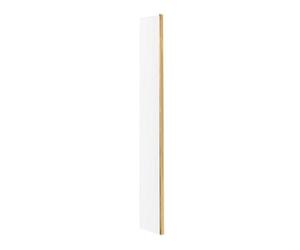 Balterley Drakelow Contemporary Bathroom 8mm Glass Wetroom Return Screen With Brass Profile, Brushed Brass, 1950 X 28 X 215mm