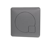 Square Dual Flush Push Button Brushed Pewter 70mm Balterley Silver One Size