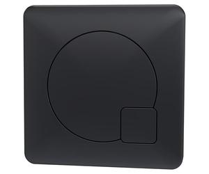 Balterley Dual Toilet Flush Button, Modern Square Dual Push Button Toilet Flush System Replacement for Cistern, Push Buttons Replacement for Bathroom Cistern Toilets - 99 x 70mm (Matt Black)