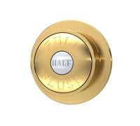 Balterley Dual Toilet Flush Button, Traditional Round Head Dual Push Button Toilet Flush System Replacement for Cistern, Push Buttons Replacement for Bathroom Cistern Toilets - 72mm (Brushed Brass)