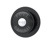 Balterley Dual Toilet Flush Button, Traditional Round Head Dual Push Button Toilet Flush System Replacement for Cistern, Push Buttons Replacement for Bathroom Cistern Toilets - 85 x 72mm (Matt Black)