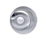 Balterley Dual Toilet Flush Button, Traditional Round Head Dual Push Button Toilet Flush System Replacement for Cistern, Push Buttons Replacement for Bathroom Cistern Toilets - 72mm (Chrome)