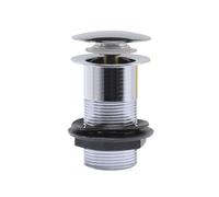 Balterley Easyclean Push Button Plug Basin Waste Unslotted - Chrome
