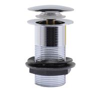 Balterley Push Button Plug Basin Waste Slotted for Basins with Overflow - Chrome in Silver Balterley Silver
