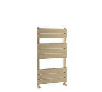 Balterley Ecton Square Towel Radiator With Flat Panels 840mm X 500mm, Brushed Brass