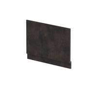 Balterley Edge/Power Straight End Bath Panel & Plinth, 800mm - Textured Matt Metallic Slate in Grey Balterley Grey
