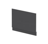 800mm Edge/Power Straight End Bath Panel & Plinth - Textured Woodgrain Graphite Grey