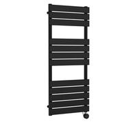 Balterley Electric Flat Panel Heated Towel Rail 1213X500, Matt Black
