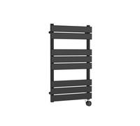 Balterley Electric Square Flat Heated Towel Rail With 8 Bars, 840 X 500mm, Anthracite