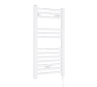 Balterley Electric Vertical Round Towel Rail & 13 Rails, 720x400mm - Gloss White Balterley White