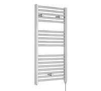 Balterley Electric Vertical Round Towel Rail, 18 Rails, 920x480mm, 300W - Chrome in Silver Balterley Silver