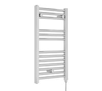 Electric Vertical Round Towel Rail 200 Watt Chrome 720x 400mm Balterley Silver One Size
