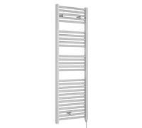 Balterley Electric Vertical Round Towel Rail 500 Watt Chrome 1375x 480mm in Silver Balterley Silver