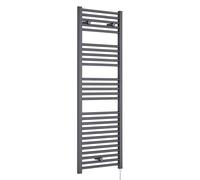 Electric Vertical Round Towel Rail with 27 Rails - 1375mm x 480mm - 750 Watt - Anthracite
