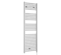 Balterley Electric Vertical Round Towel Rail 500 Watt Chrome 1375x 480mm in Silver Balterley Silver