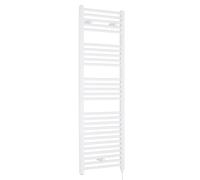 Electric Vertical Round Towel Rail 750 Watt Gloss White 1375x 480mm Balterley White One Size