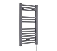Balterley Electric Vertical Round Towel Rail with 13 Rails, 720x400mm Anthracite in Grey Balterley Grey