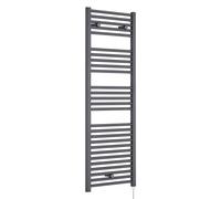 Balterley Electric Vertical Round Towel Rail With 27 Rails - 1375mm X 480mm - 750 Watt - Anthracite