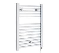 Balterley Electric Vertical Square Towel Rail 200 Watt Chrome 690x 500mm in Silver Balterley Silver