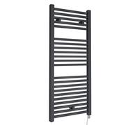 Electric Vertical Square Towel Rail with 22 Rails - 1110mm x 500mm - 500 Watt - Anthracite