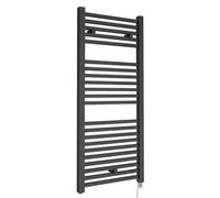 Sugnall Electric Vertical Square Towel Rail with 22 Rails - 1110mm x 500mm - 500 Watt - Anthracite