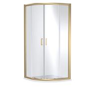 Balterley Ellenhall Contemporary 8mm Glass Quadrant Shower Enclosure, 1000 X 1000mm, Brushed Brass