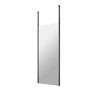 Balterley Ellerton Contemporary Bathroom 8mm Glass Profile Wetroom Screen With Ceiling Posts, Matt Black, 1950 X 800 X 14mm