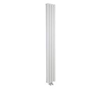 Compact Vertical Double Panel Radiator - 1800mm x 236mm - 2461 BTU - Gloss White- Balterley