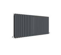Balterley Embrace Horizontal Double Panel Radiator, 600mm x 1398mm - Anthracite in Grey Balterley Grey