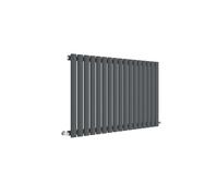 Balterley Embrace Horizontal Single Panel Radiator, 600mm x 992mm - Anthracite in Grey Balterley Grey
