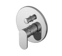 Balterley Enville Contemporary Round Concealed Manual Shower Valve with Diverter and Lever Handle - Chrome Finish