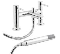 Balterley Evian Round Deck Mounted Bath Shower Mixer Tap with Shower Kit - Chrome