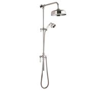 Balterley Exposed Grand Rigid Riser Shower Kit With Fixed Head & Handset - Chrome/white