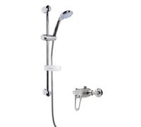 Shower Bundle Exposed Round Manual Valve & Multi Function Handset Slide Rail Kit - Chrome Balterley