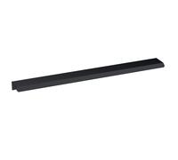 Balterley Finger Pull Kitchen Cupboard Handles, Angled Front Bathroom Cabinet Handles, Black Door Handle for Bathroom, Cupboard Door Handle - 300 x 36 x 17mm, 224mm Centres (Matt Black)
