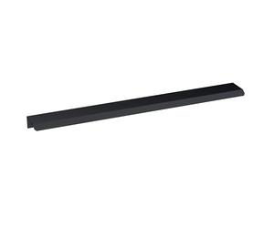 Balterley Finger Pull Kitchen Cupboard Handles, Angled Front Bathroom Cabinet Handles, Black Door Handle for Bathroom, Cupboard Door Handle - 300 x 36 x 17mm, 224mm Centres (Matt Black)