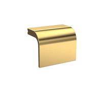 Balterley Finger Pull Kitchen Cupboard Handles, Square Front Lip Pull Bathroom Cabinet Handles, Brass Door Handle for Bathroom, Cupboard Door Handle - 40 x 25 x 32mm, 32mm Centres (Brushed Brass)