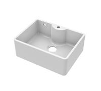 Balterley Fireclay 1 Bowl Butler Sink Tap Ledge Overflow Tap Hole 595mm in White Balterley White