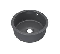 Balterley Fireclay 1 Bowl Undermount Kitchen Sink Overflow Dark Grey 460mm Balterley Grey