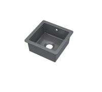 Balterley Fireclay 1 Bowl Undermount Kitchen Sink Overflow Soft Black 457mm in Grey Balterley Grey