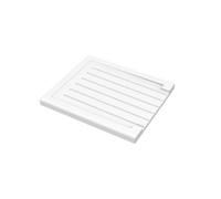 Balterley Fireclay Kitchen Worktop Sink Drainer with Grooves White 45x467mm Balterley White