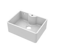 Balterley Fireclay Single Bowl Butler Kitchen Sink Tap Ledge, Overflow & Tap Hole 595mm