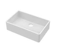 Balterley 795mm Butler White Kitchen Sink, Single Bowl Durable Butler Fireclay Ceramic Kitchen Sink Bowl, Large Ceramic Apron Front Farmhouse Sinks - 795 x 500 x 220mm (White)