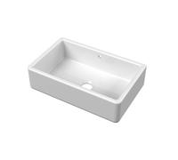 Balterley Fireclay Single Bowl Kitchen Sink 36mm Thick Sides Overflow 795mm in White Balterley White