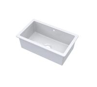 Balterley Fireclay Single Bowl Square Undermount Kitchen Sink, With Overflow,763X457X254mm
