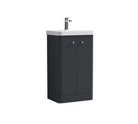 Balterley Floor Standing 2 Door Vanity Unit with Basin Dark Grey 500mm Balterley Grey