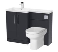 Balterley Floor Standing Vanity, WC Unit, Pan, Seat & Cistern - Dark Grey Balterley Grey