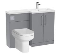 Balterley Floor Standing Vanity, WC Unit, Pan, Seat & Cistern - Satin Grey Balterley Grey