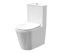 Balterley Flush to Wall Toilet Cistern Soft Close Sandwich Seat 798x385x612mm in White Balterley White